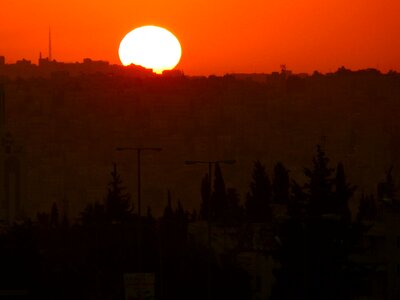Sunset embers red