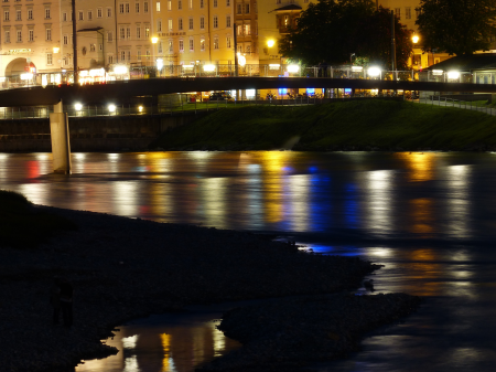 Lights reflection salzach