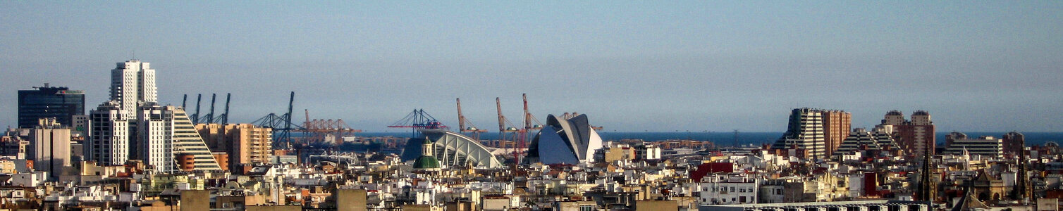 Panoramic of Valencia, Spain photo