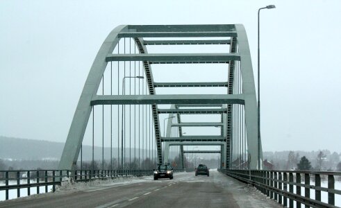 Aavasaksa bridge with Sweden in the background