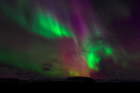 Aurora Borealis night sky photo