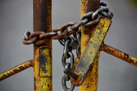 Chain fence gate photo