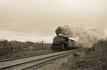 Steam locomotive railroad steam engine