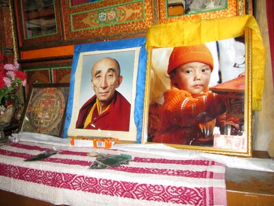 Photo spituk monastery mandala preparation photo