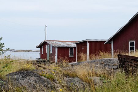 Boat house fisherman landscape