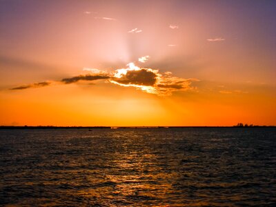 Sky clouds ocean