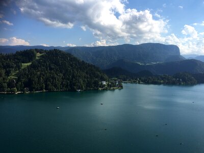 Lake Bled with Bled island, Slovenia photo