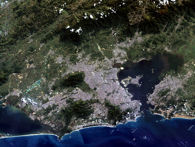 Satellite Image of Rio De Janeiro in Brazil photo