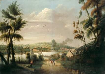A Direct North General View of Sydney Cove, 1794 in New South Wales, Australia photo
