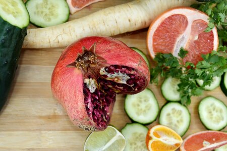 Cucumber food ingredients photo