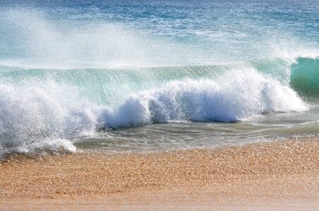 Sandy beach cape verde wave