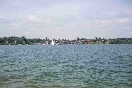 famous chiemsee lake in bavaria - germany photo