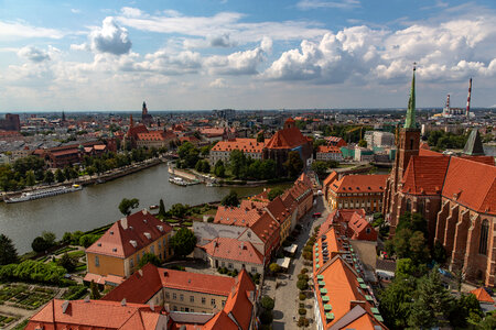 View of Wroclaw from the Cathedral Tower, Poland photo