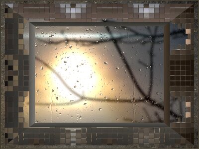 Raindrops glass light photo