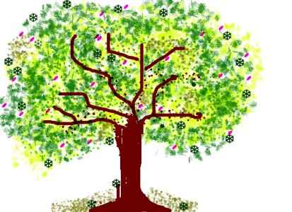 Nature drawing trunk