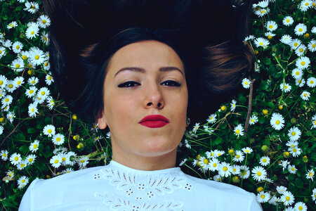 Girl in Grass photo