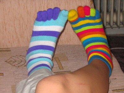 Crazy socks stripes photo
