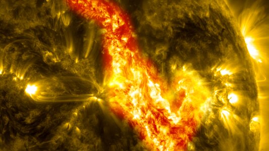 Sun space flare photo