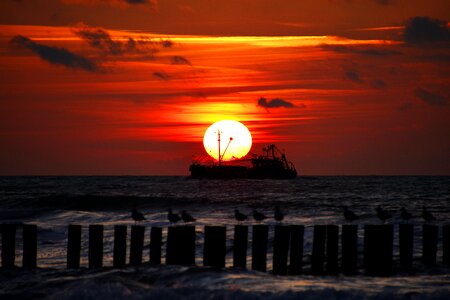 North sea sun sunset