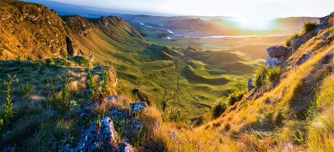 Mountains and Valley Landscape photo