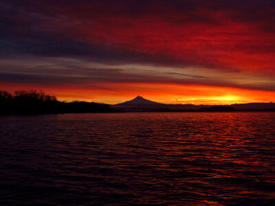 Sunset over Lake photo