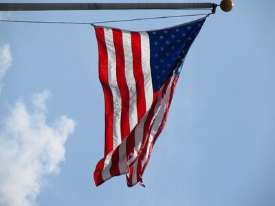 Stars and stripes patriotism flapping photo