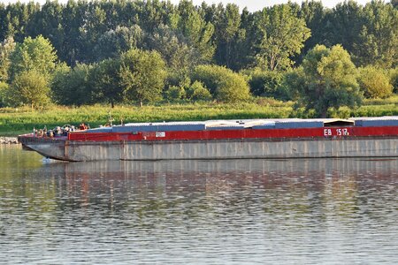 Barge cargo ship river photo