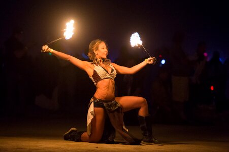 Artistic woman dancer photo