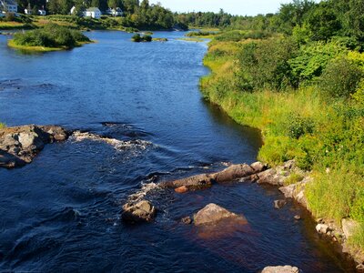 Maine village landscape