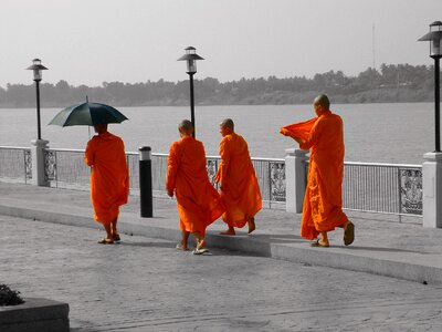 Promenade umbrella orange