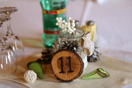 Decoration number table photo