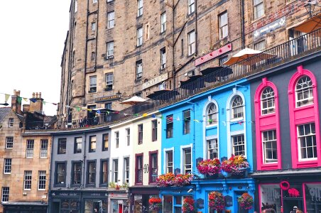 Colorful buildings in Victoria Street in Old Town photo