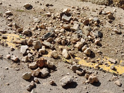 Concrete earthquake road photo