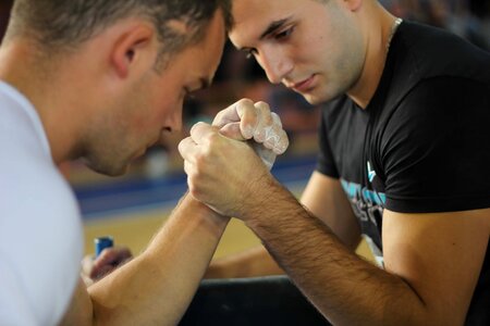 Arm wrestling hands