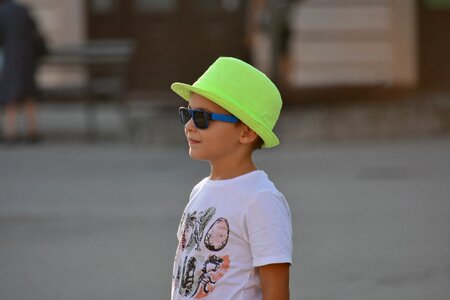 Boy enjoyment hat photo