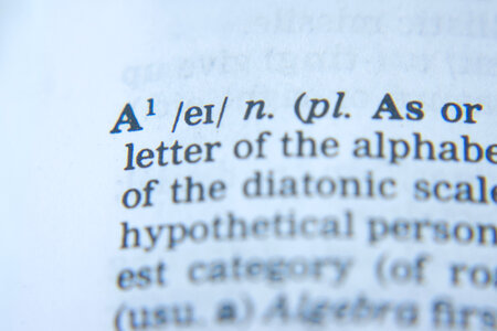 Dictionary Letter A photo
