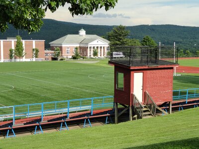 Bleachers sky clouds photo