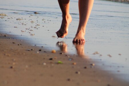 Sand barefoot sea photo