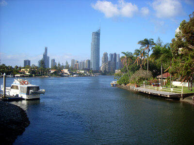 Surfers Paradise skyline in the Gold Coast in Queensland, Australia