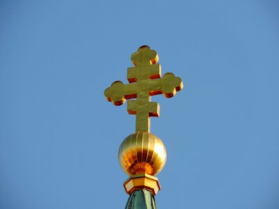 Architectural Style church tower cross photo