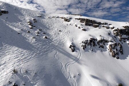 Snow white slopes photo