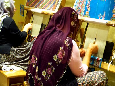 Arbeiterinportrait weaver work photo