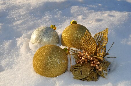 Ornaments snow gold