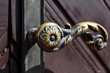 Brass front door ornament photo