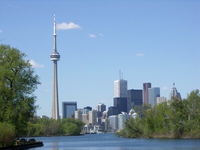 Canada skyline cn tower photo