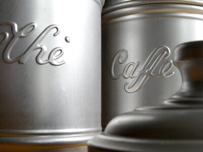 Cafe caffeine jar