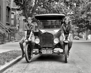 Historically auto black and white photo
