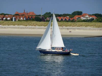 Sail sailing vessel hoisted