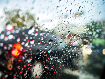Rain on Car Window photo