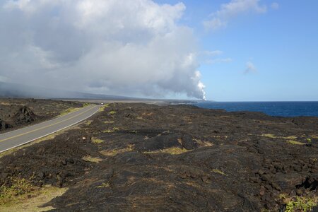 driving Chain of craters road in Big Island of Hawaii
